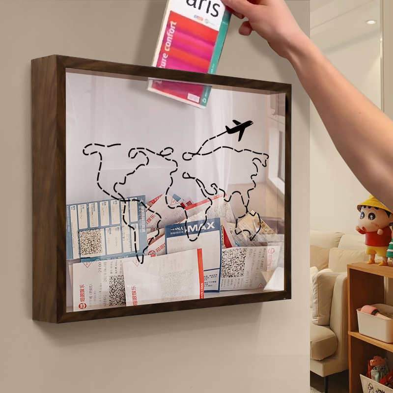 票根收藏展示盒电表箱遮挡装饰画