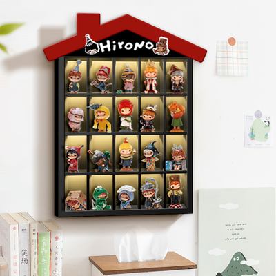 创意氛围灯盲盒收纳装饰柜上墙