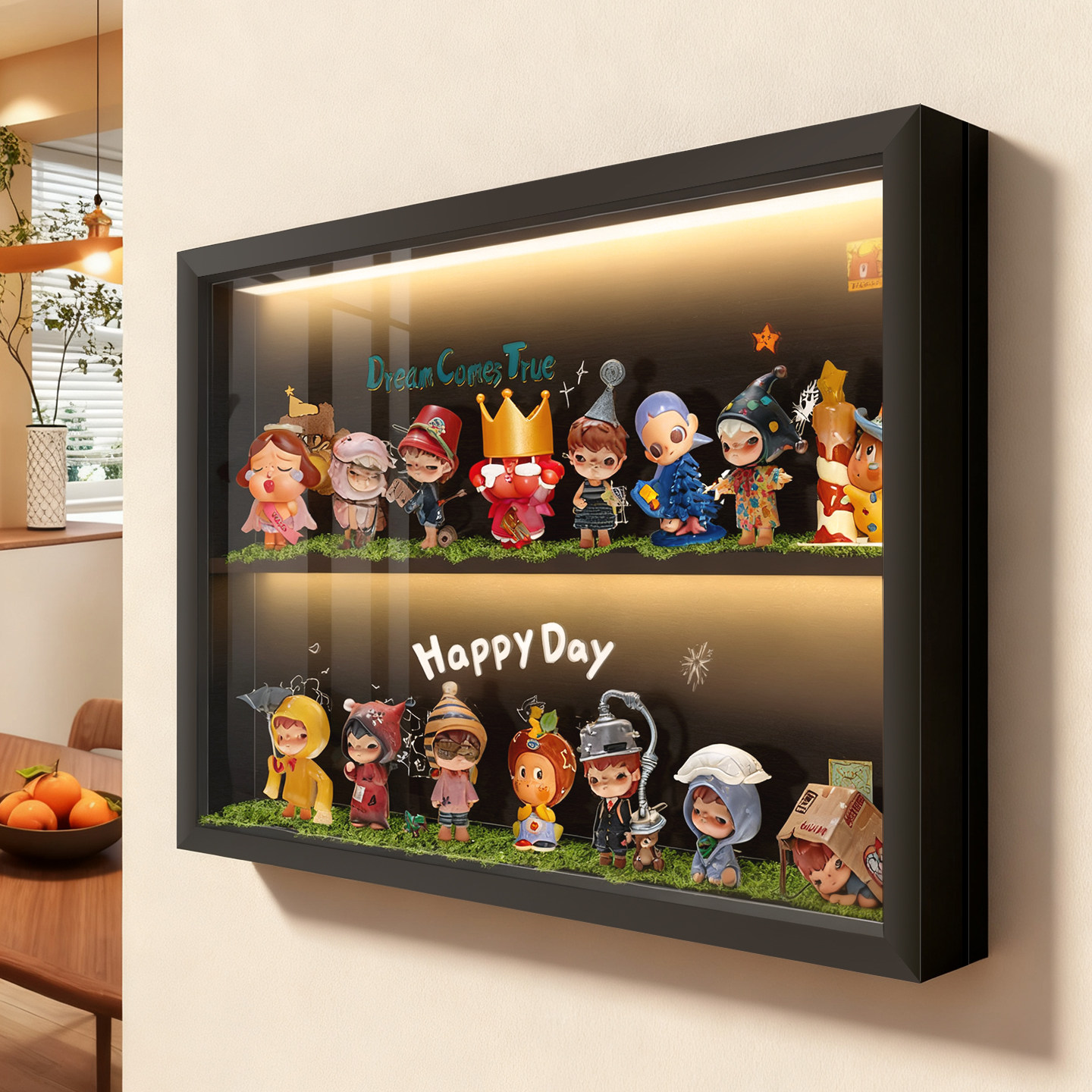 推拉式电表箱装饰画带灯盲盒收纳展示框治愈系手办配电箱遮挡挂画,家居饰品,电表箱装饰画,淘宝优惠券,粉丝福利购,淘宝优惠卷