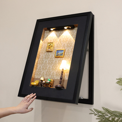 电表箱装饰画 画磁吸竖版diy可置物配电箱遮挡弱电箱开 关盒挂画