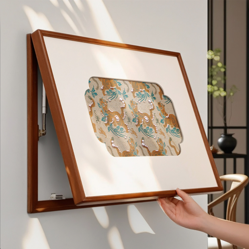 宋锦珍珠电表箱装饰画