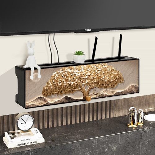 壁挂式路由器收纳盒上墙