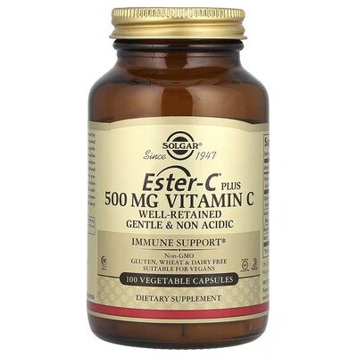 solgar美国进口酯化Ester-C维生素C含芦丁500mg成人天然VC100粒