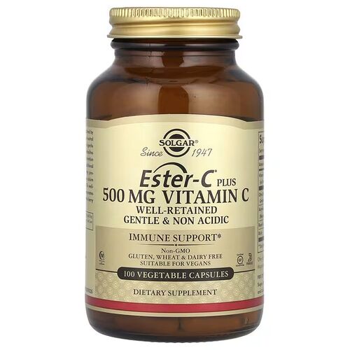 solgar美国进口酯化Ester-C维生素C含芦丁500mg成人天然VC100粒