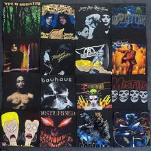 （超值福袋）圆筒布复古白墨直喷印花VTG短袖FOG高街美潮宽松T男