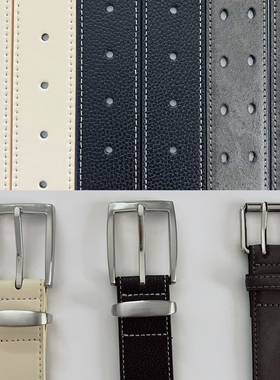 自主Vujade皮带二层纳帕牛皮订染cleanfit风男女同款