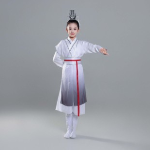 壮志少年行少年儿童舞蹈演出服古典开笔水墨中国朗诵表演国学汉服