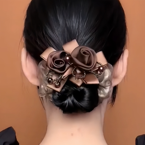 网纱高弹力大肠发圈高级感妈妈扎头发发绳头绳丸子头盘发头花头饰