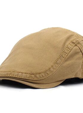 Spring Summer Newsboy Caps Men Cotton Flat Peaked Cap Women
