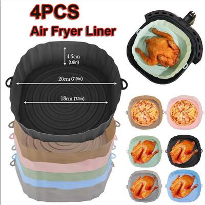4pcsSiloneAirFryBask