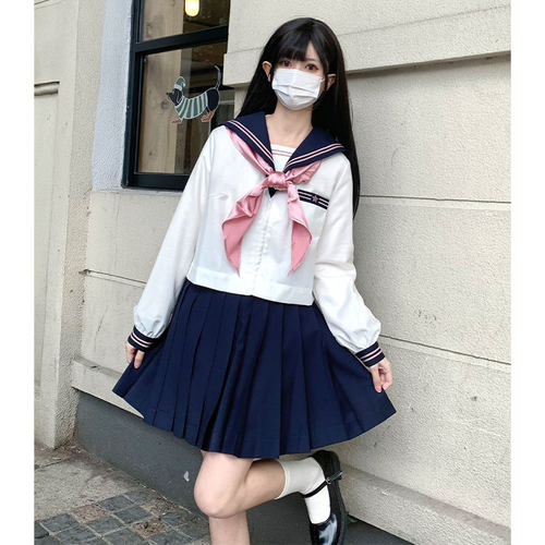 墨秋JK原创樱祈中学院风水手服女