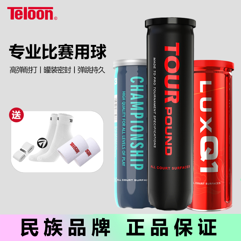 天龙网球比赛专用球高弹力耐打有压球P4pound训练球P3罐装比赛球