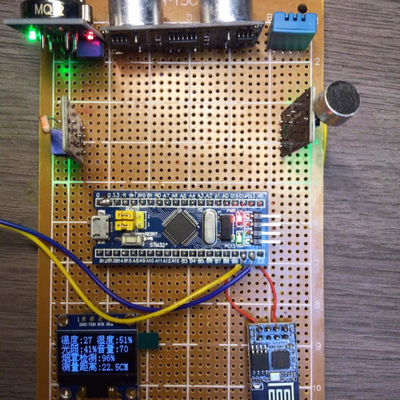 stm32温室环境监测系统onenet云平台手机远程控制esp8266联网控