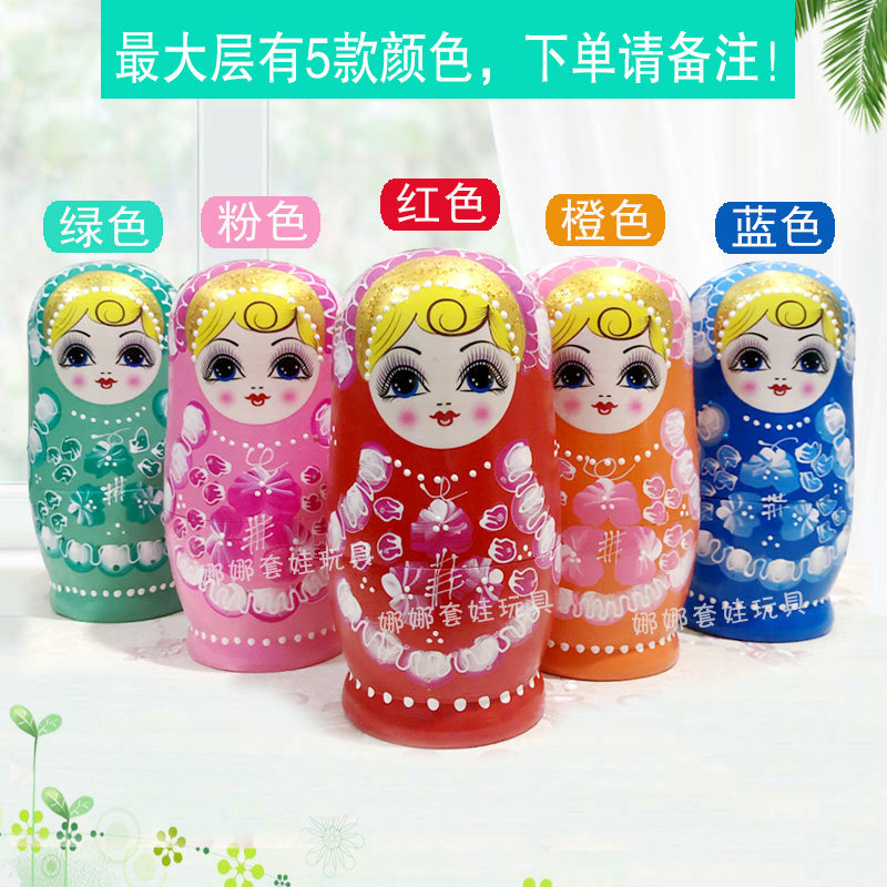 7层俄罗斯套娃实木手绘