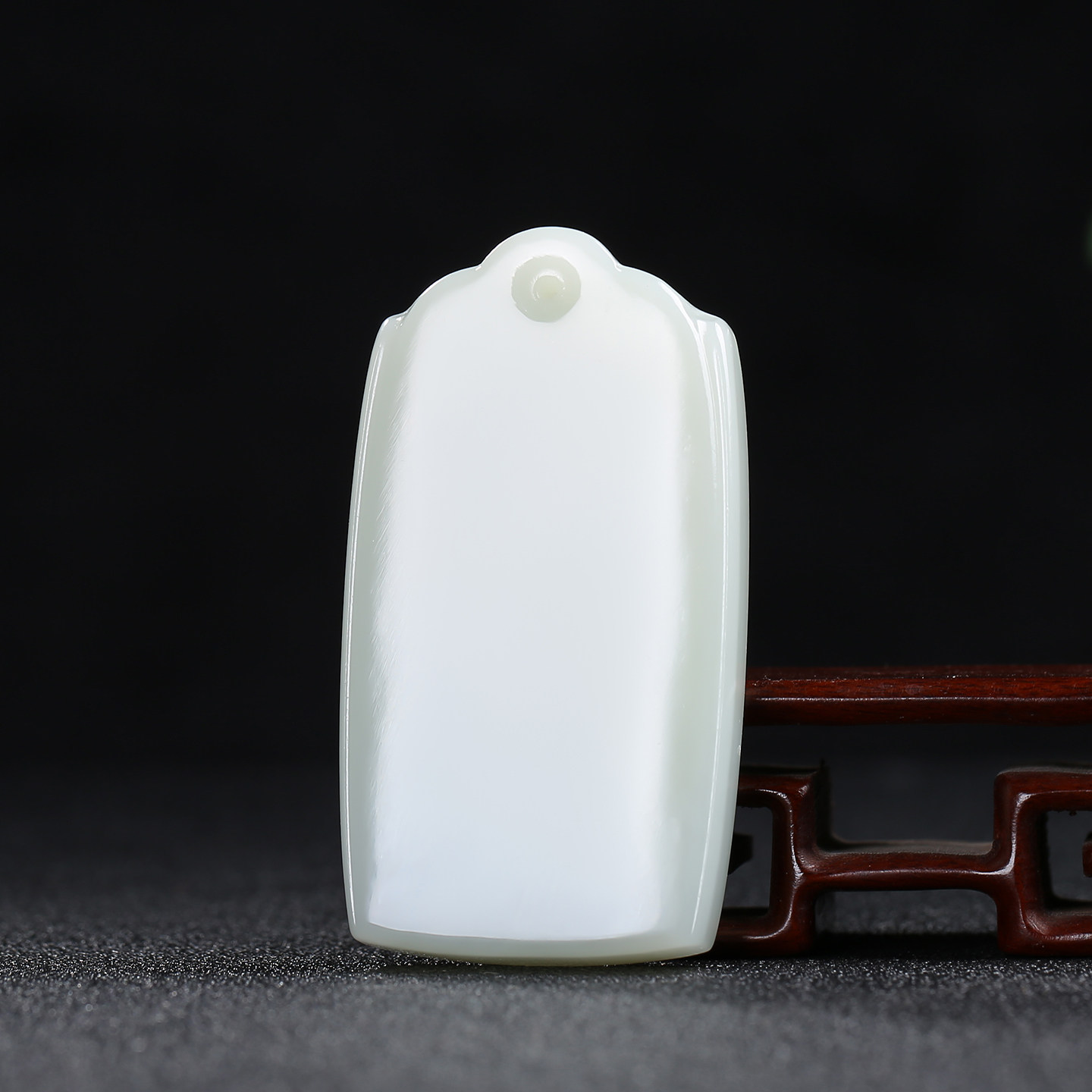 [平安无事]天然新疆和田玉白玉素面平安无事牌子挂件玉石吊坠玉佩