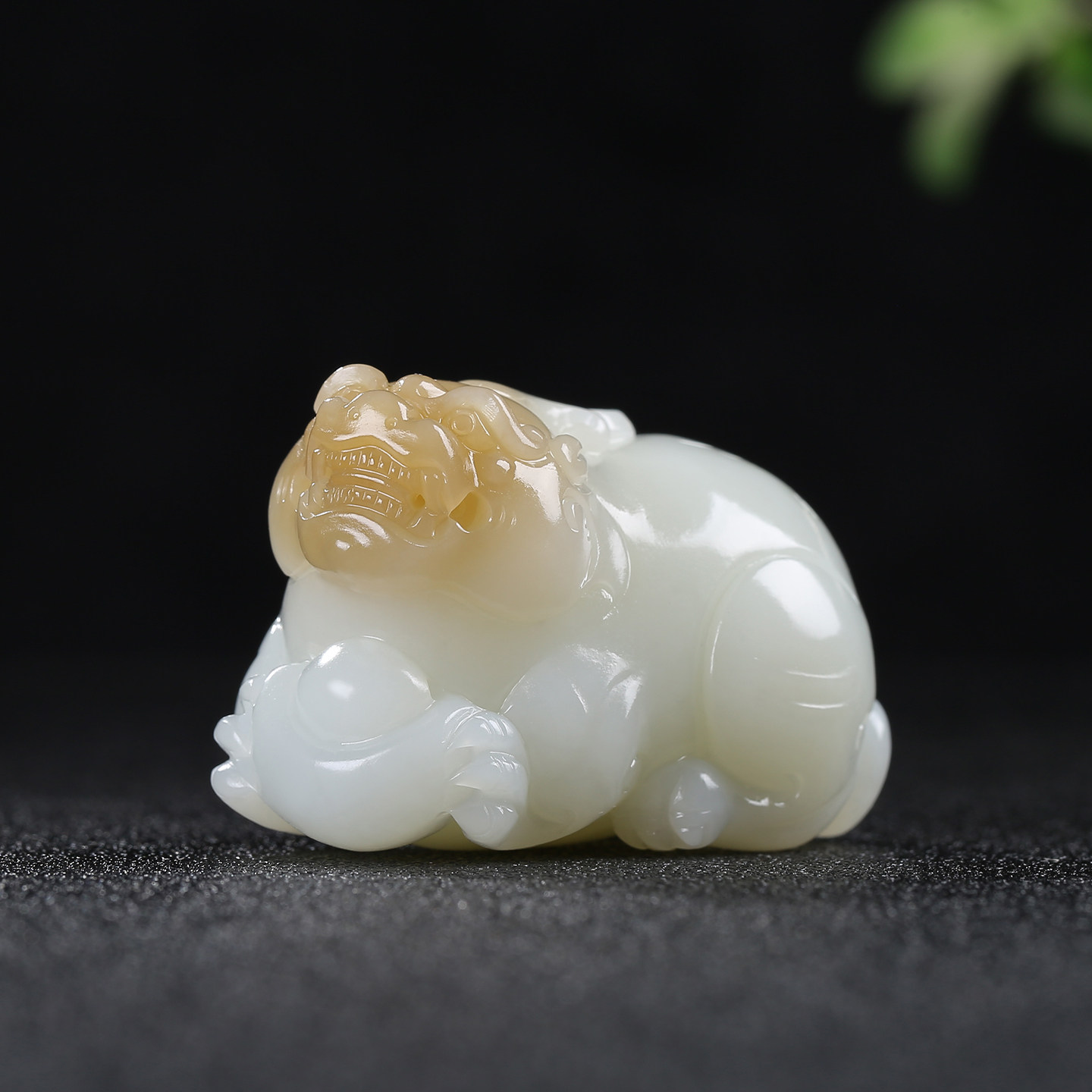 [招财貔貅]天然新疆和田玉糖玉白玉瑞兽貔貅挂件玉石吊坠玉佩玉坠