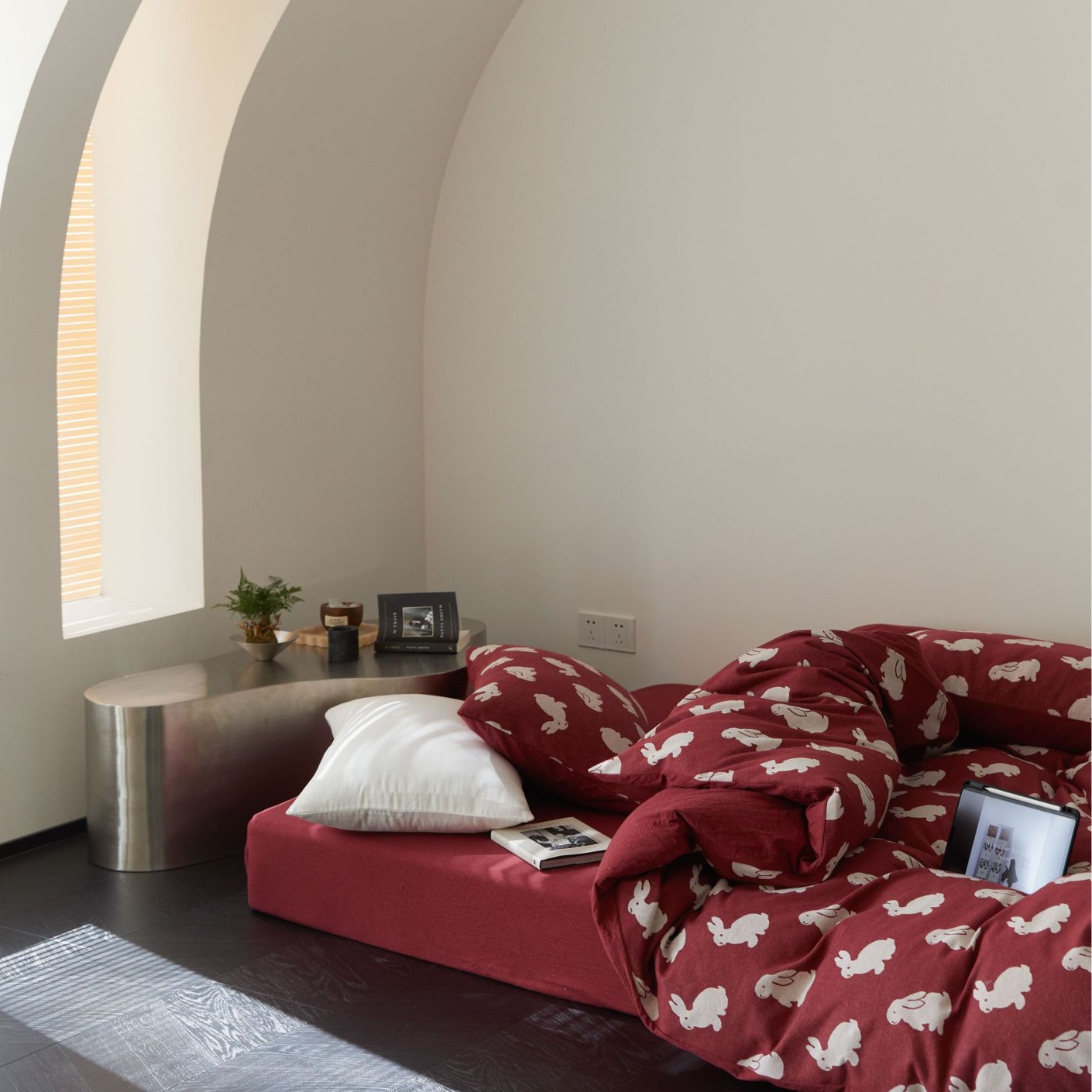 英国ins风新款针织棉提花四件套 可水洗弹性提花床上四套件