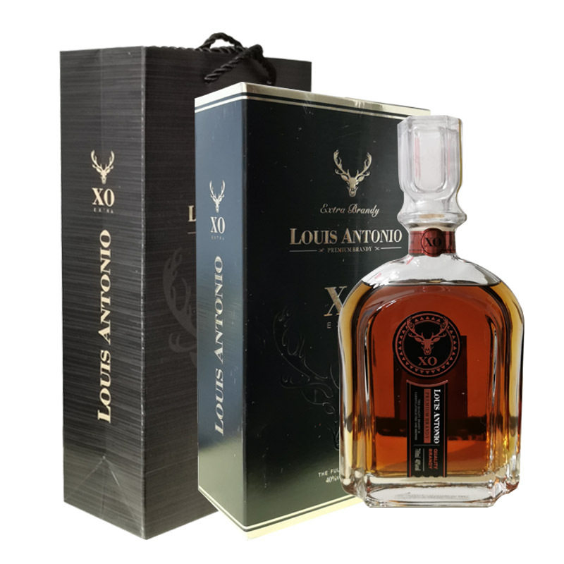 法国原瓶进口路易安东尼奥威仕珍藏xo白兰地洋酒40度盒装配手提袋