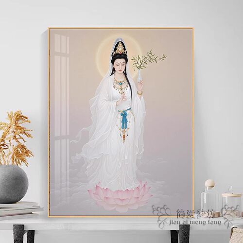 印花十字绣2026新款客厅线绣中式观世音菩萨刺绣diy礼物钻石贴画