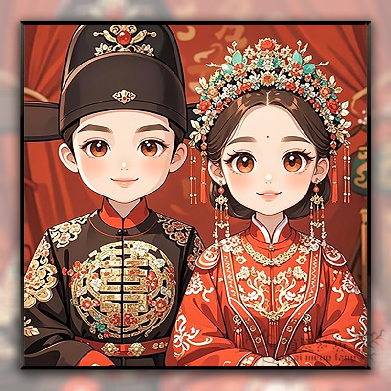 十字绣自己绣2026新款满绣喜结良缘diy小件自制刺绣钻石画满钻5d
