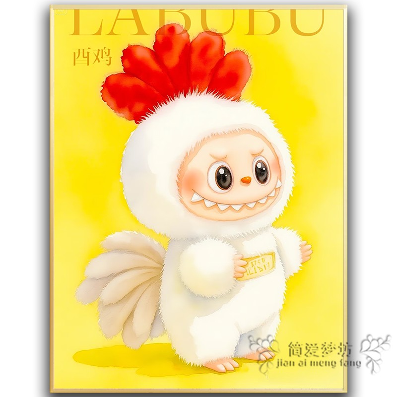 十字绣2025新款满绣十二生肖酉鸡潮玩拉布布刺绣钻石画手工贴钻画