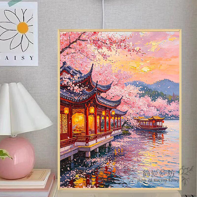 十字绣2026新款线绣中国风江南唯美花卉风景刺绣钻石画手工贴钻画