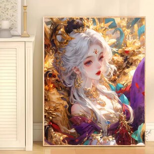 高颜值十字绣2026新款满绣唯美古风少女刺绣diy手工礼物钻石贴画