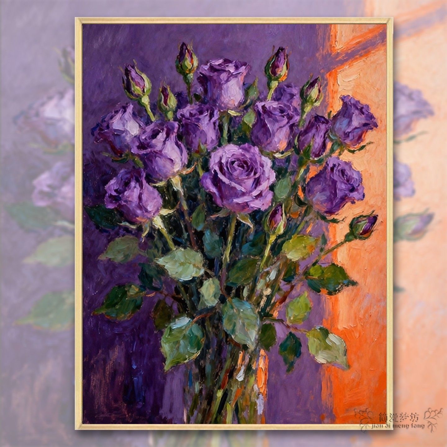 十字绣自己绣2026新款浪漫紫色玫瑰手工diy小件自制刺绣钻石贴画