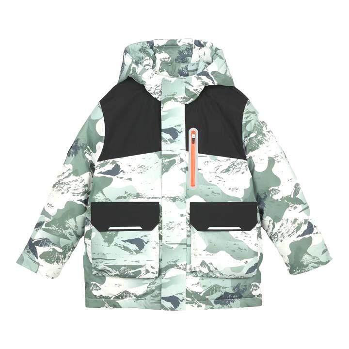 七波辉男童加厚中长款羽绒服外套