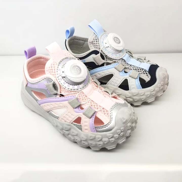 七波辉童鞋夏季新款男女童网面运动凉鞋镂空透气休闲框子鞋轻便