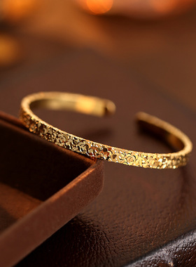 新款925纯银碎冰冰手镯女轻奢百搭高级感手环ins冷淡风送闺蜜礼物