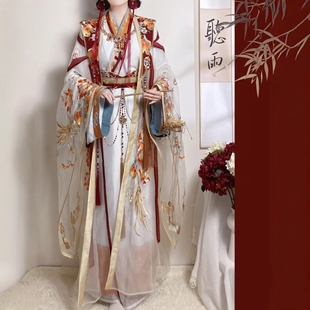 原创汉服女【亦尘居-神明之翼】国风重工刺绣神仙服古装男女同款