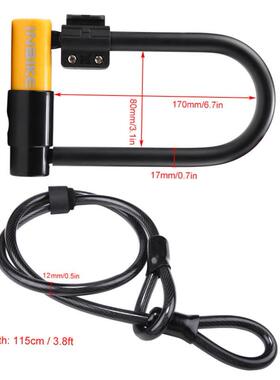 2024 With Key U Lock AntiTheft bike Locks MTB Bicycle