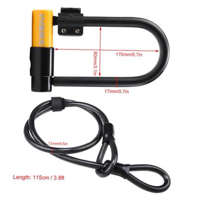 2024 With Key U Lock AntiTheft bike Locks MTB Bicycle