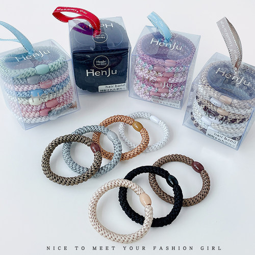 高弹力编织加粗发圈耐用头绳