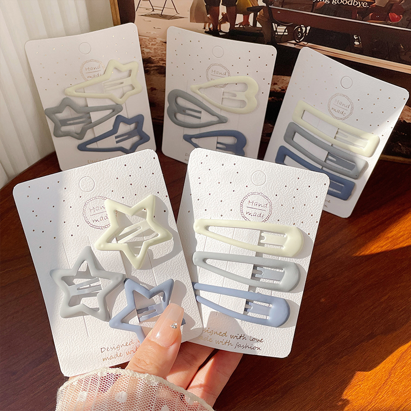 可爱奶蓝五角星星小发夹