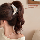 设计感双层人鱼姬醋酸发夹女后脑勺抓夹高马尾鲨鱼夹发卡夹子头饰