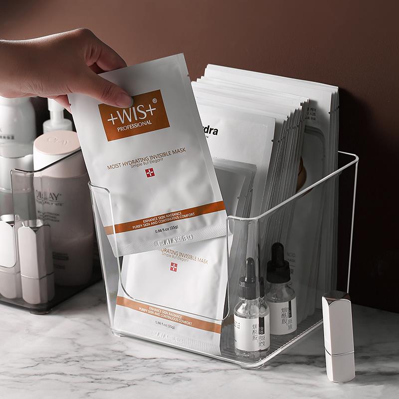 面膜收纳盒收纳神器装放面膜的盒子大容量桌面收纳化妆品置物架