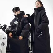 电动车挡风被冬季 加绒加厚电瓶车保暖防水挡风衣摩托车骑行防寒服