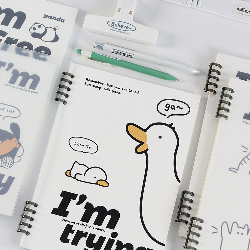 b5不硌手活页本可拆卸夹子