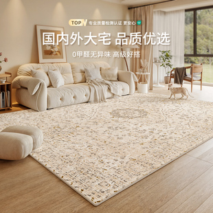 床边房间免打理免洗可擦复古轻奢高级感地垫 地毯客厅卧室2025新款