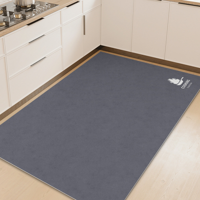 厨房地垫防滑防油可擦免洗硅藻泥吸水垫简约整铺地毯进门家用脚垫