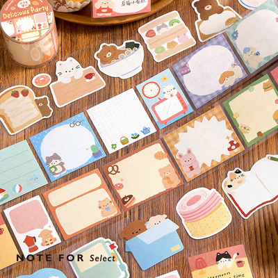 信的恋人 5cm可书写模切胶带《软芙芙小记》可爱动物蜡笔风手帐拼贴元素日付标记手账装饰打底封口贴纸素材