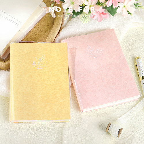 NOTE FOR B6两日一页TPU胶套手帐《有暇度日》烫银法式简约轻复古手帐本子高颜值松弛感自填手帐日记记事本