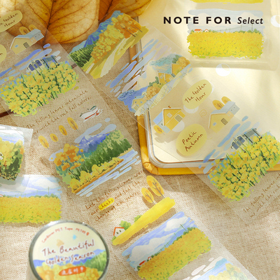 信的恋人 PET胶带《过路皆风景》文艺盐系风景涂鸦手帐拼贴素材可撕拼贴打底装饰贴纸创意手帐胶带