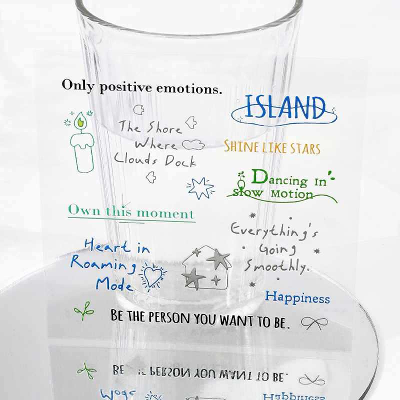 NOTE FOR 水晶转印贴纸《轻盐日志》清新简约文艺立体贴纸素材手帐贴纸水杯装饰手机壳行李箱贴纸