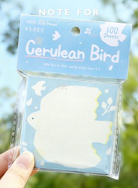 NOTE FOR 100张高颜值便签《春日叙事曲》日系文艺清新版画风插画手帐素材纸备忘记事留言小本子