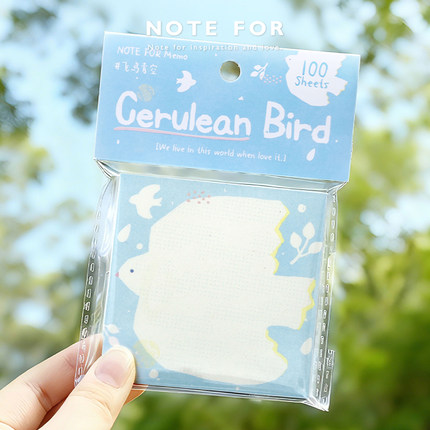 NOTE FOR 100张高颜值便签《春日叙事曲》日系文艺清新版画风插画手帐素材纸备忘记事留言小本子