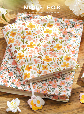 NOTE FOR 基础手账书衣《微光花信》余白a5书衣可调节花卉图案手账书衣保护套hobo布面书衣a6手帐本书皮书套