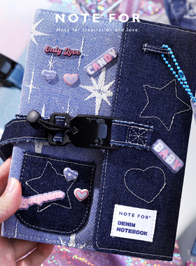 NOTE FOR A6活页牛仔手账套装《丹宁日记》文艺青年布衣面A6活页